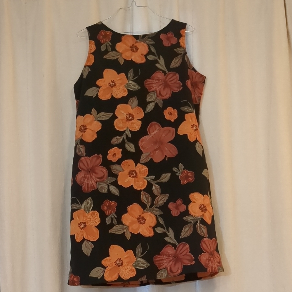 New York & Company Orange Pink Halter Sheath Mini Dress